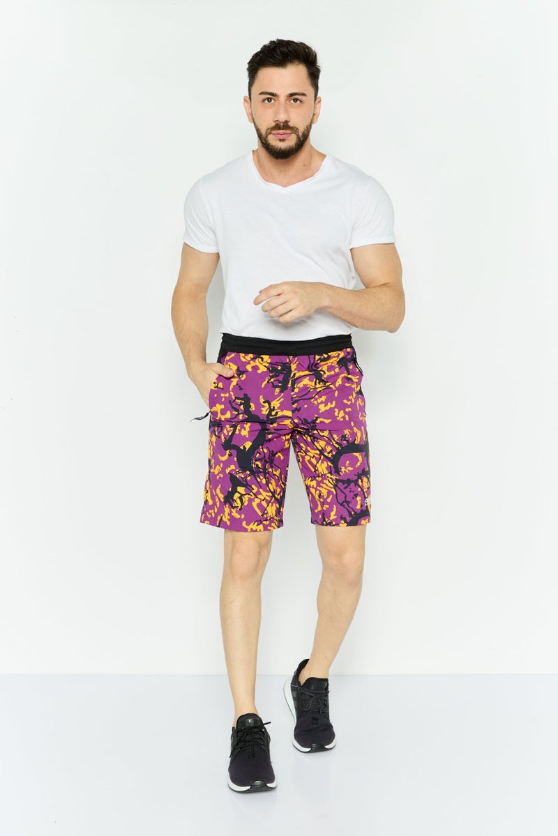adidas Originals Men Sportswear Fit Drawstring Outdoor Shorts, Purple  - Image 2