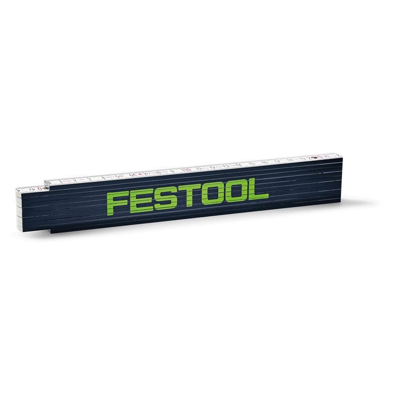Festool 2m Wooden Folding Rule with Hardened Steel Joints - Image 1