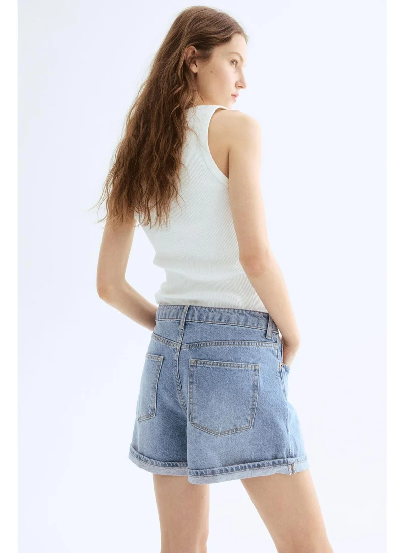 H&M High-waisted denim shorts