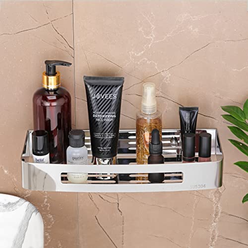FORTUNE Premium 304 Grade Stainless Steel Wall Mount Shelf, Multi-Functional Storage Shelf/Rack Bathroom Accessories Homes, Hotels- (12 x 5 Inch) (Chrome Finish, Pack of 2) - Image 4