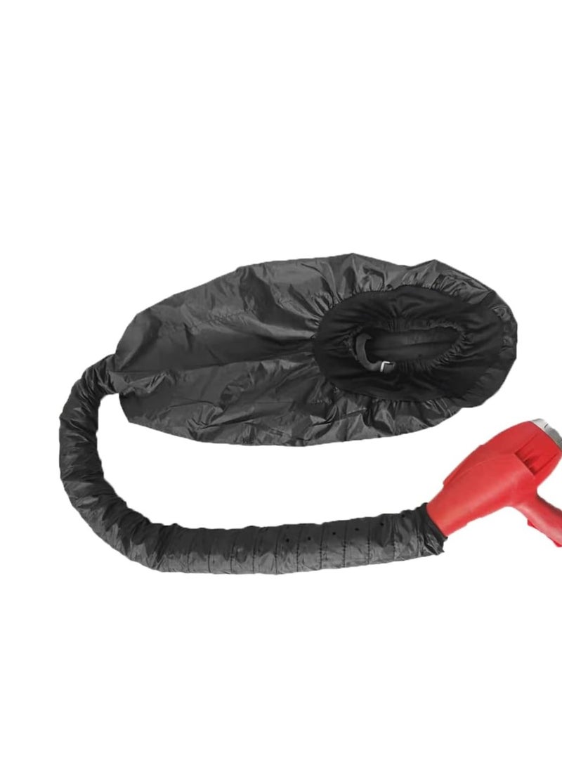 KOENWEENI Bonnet Hair Dryer Hood Diffuser Attachment Adjustable Deep Conditioning Cap Upgraded Dry Heat Protector with Elastic Strap for Natural Curly Textured Hair Care Fast Drying Styling Black  - Image 4