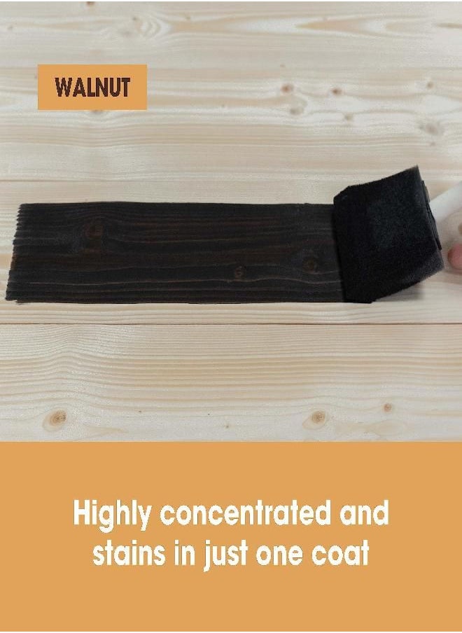 Furniture Clinic - Furniture Clinic Wood Stain | Multiple Finishes | Fast Drying | Indoor and Outdoor Furniture and More | Water Based, Low Odor, Non-Toxic | Polyurethane Finish & Sealer | Walnut (17oz / 500ml) - Image 1