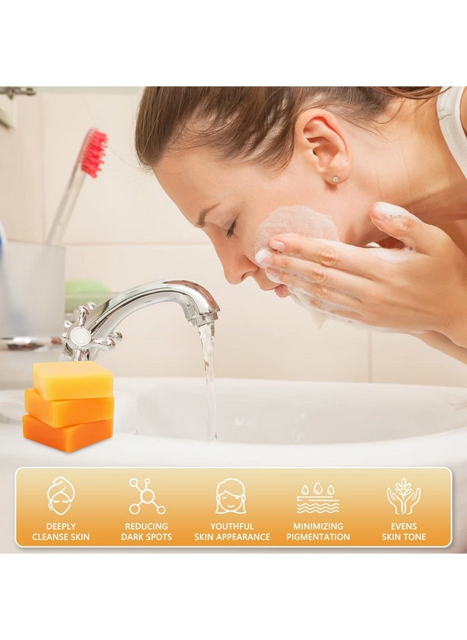 Inlifay - Nlifay Kojic Acid Soap Dark Spot Remover With Vitamin C Vitamin E Retinol Collagen Turmeric Hyaluronic Acid Moisturizing For Body & Face 50G3 Pack - Image 1