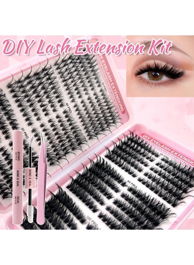 【مجموعة فاخرة من 640 مجموعة ضخمة】مجموعة رموش صناعية احترافية | تشمل ملاقط ولصق | كثافة ثلاثية 30D/40D/50D | 16 طولًا من 9 إلى 16 مم | من الطبيعية إلى الدراماتيكية، كل ذلك في صندوق واحد - Image 1