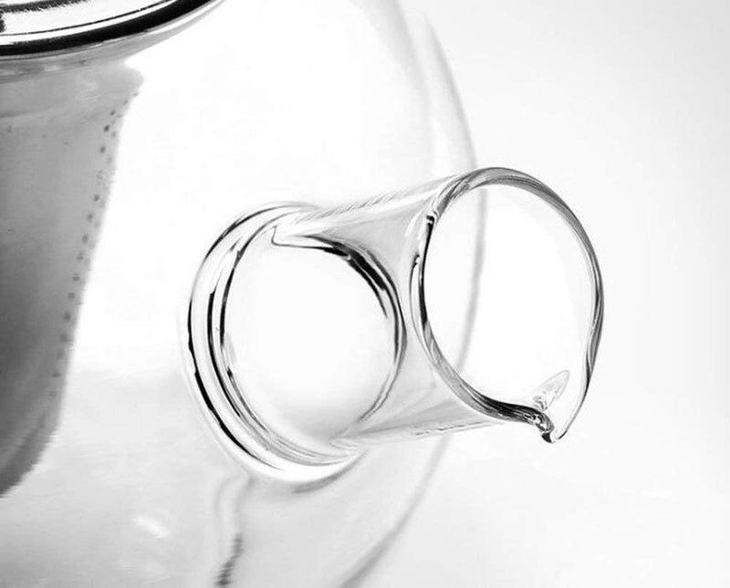 BLISS START 1 Liter Glass KettleTeapot with Stainless Steel Infuser Lid Borosilicate Glass Tea Kettle Stovetop Safe Blooming Loose Leaf Teapot Pack of 1 - Image 3