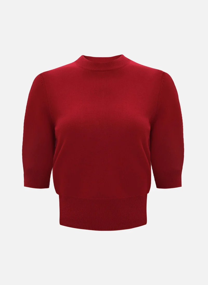 Lichi Knitted top with short sleeves