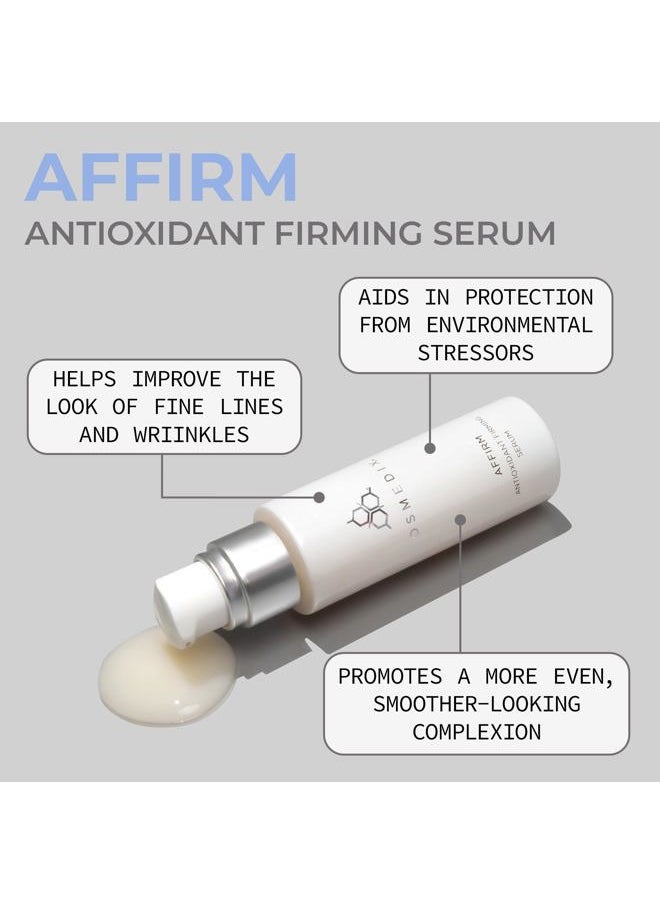 CosMedix Affirm Antioxidant Firming Serum - Tightening & Lifting Facial Serum with Essential Oils & Vitamin E for Firmer, Smoother & Healthier-Looking Skin -Skin Care for Fine Lines & Uneven Skin Tone  - Image 2