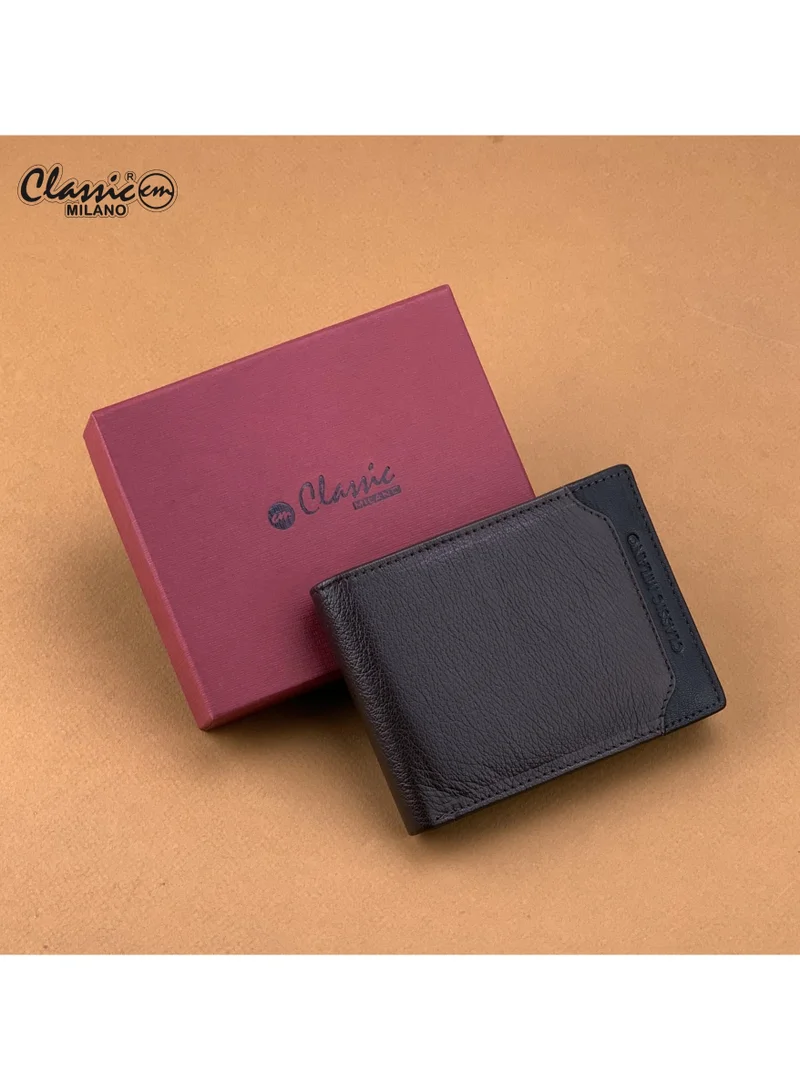 Classic Milano Brown Black (CMGT-11) Classic Milano Men’s Wallet – Slim Bifold Leather Wallet for Men with RFID Blocking – Credit Card Holder & Card Wallet – Stylish Mens Purse – Gift for Husband, Father & Men for Men | Best Price UAE