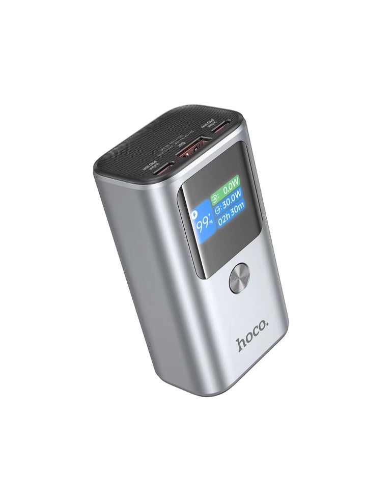 Hoco Digital Display Power Bank, Aluminum Alloy, Fast Charging, Portable Extra Battery, Q17A, 10000Ah, PD30W, iPhone 15, 14, 13 - Image 1
