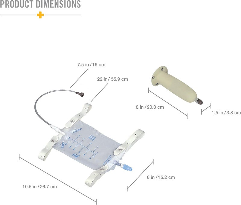 DMI Urinal for Men Portable Urinal With Elastic Waistband And Urine Collection Bag or Leg FSA and HSA Eligible Holds Up To 20 Ounces Of Fluid - Image 3
