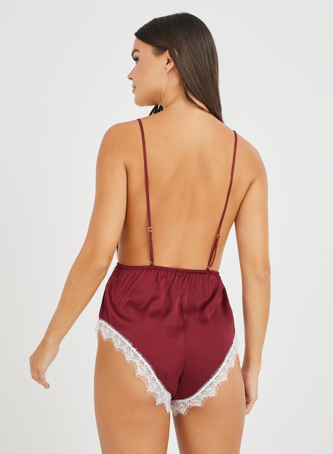 Styli Styli Contrast Lace Edge Teddy  - Image 3