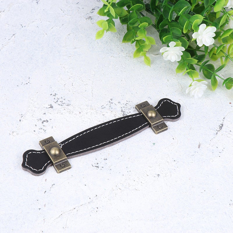 4pcs Leather Drawer Pulls PU Leather Strap Handles Wardrobe Cabinet Handles - Image 3