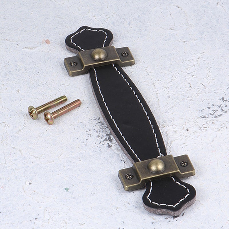 4pcs Leather Drawer Pulls PU Leather Strap Handles Wardrobe Cabinet Handles - Image 5