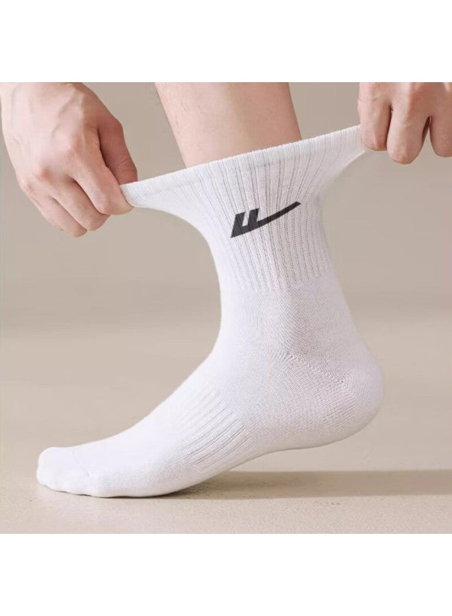 Pull Back Huili Socks, Autumn And Winter Men's Mid-calf Socks, Winter Men's Cotton Socks, Odor-resistant Socks, Sweat-absorbing Antibacterial Wear-resistant Sports Socks, Mid-calf Cotton Socks - Image 1