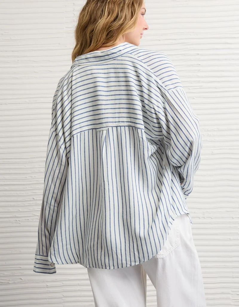 American Eagle  AE Go Big Oversized Shirt for Women | Best Price UAE