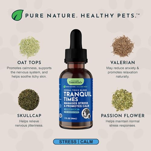 Animal Essentials Tranquility Blend - Valerian Root for Dogs & Cats, Organic Calming Drops for Dogs & Cats, Natural Pet Care Supplement to Relax & Sleep, Herbal Calm Support - 1 Fl Oz - Image 3