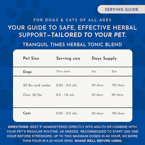 Animal Essentials Tranquility Blend - Valerian Root for Dogs & Cats, Organic Calming Drops for Dogs & Cats, Natural Pet Care Supplement to Relax & Sleep, Herbal Calm Support - 1 Fl Oz - Image 4