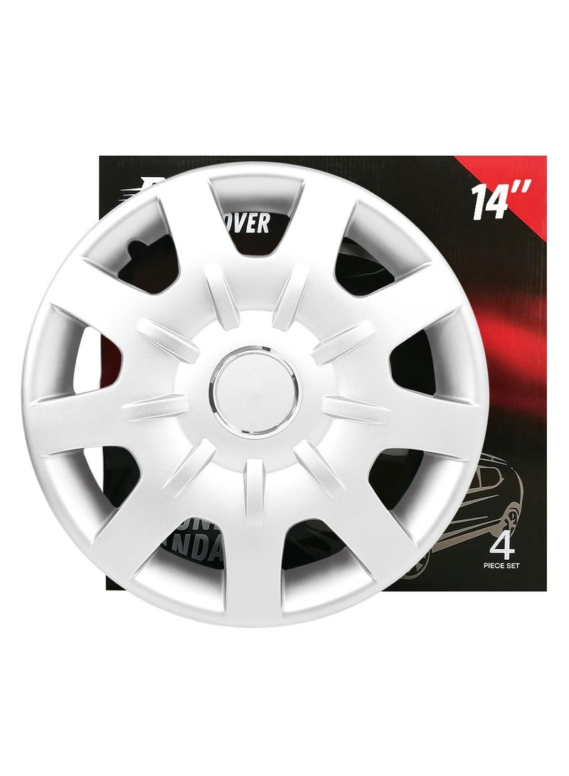 Pistol Car Wheel Cover Silver Color 14 inch - High-Quality Pistol Wheel Cup Universal Fit Set of 4PC WJ-5064-A-14 - Image 5