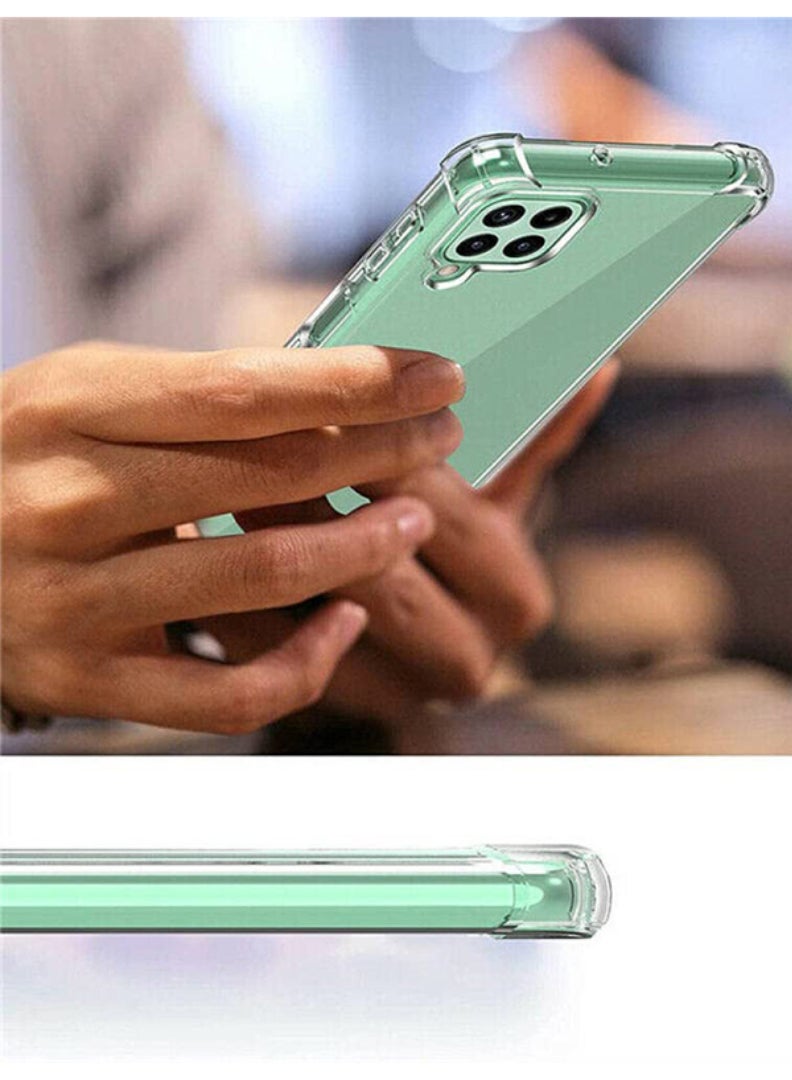 رفع القضية جراب شفاف لهاتف Samsung Galaxy M33، غطاء خلفي صلب من البولي كربونات ممتص للصدمات مع زوايا معززة وحواف ناعمة، جراب واقٍ شفاف من مادة TPU - Image 5