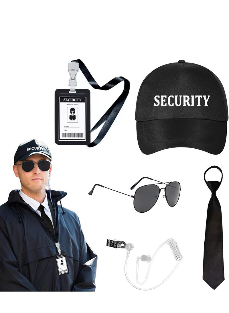 Secret Agent Costume Kit｜Detective Spy Cosplay Disguise Set -(Includes Sunglasses + Agent ID Card + Surveillance Earbuds + Bow Tie & Fedora Hat)｜Children’s Role-Playing Adventure Toy