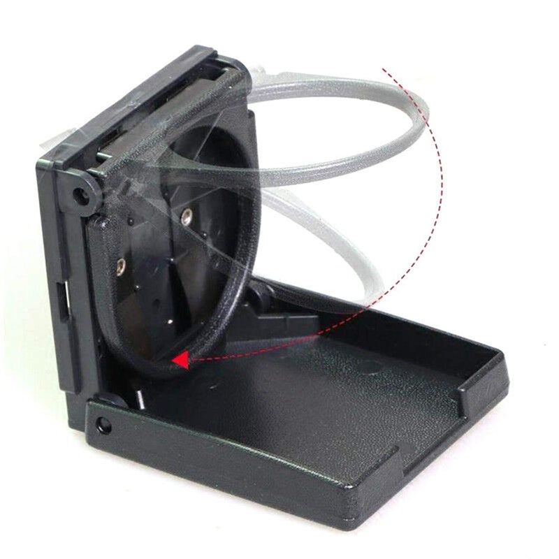 WedFeir 2PCS Adjustable Folding Drink Holder with Screws and Tapes, Folding Automotive Cup Holders for Car Truck Boat Van. (Black) - Image 5