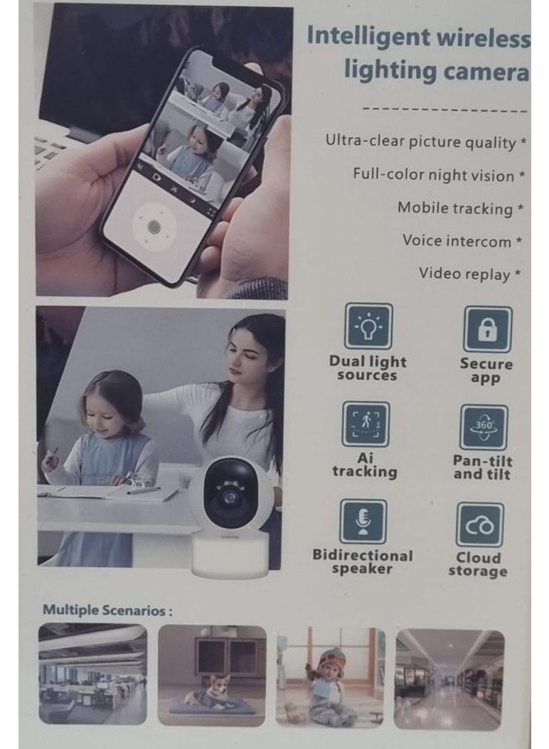 GO-DES 360 Degree Home Security Camera, Indoor Security Camera ultra clear picture quality  with Dual Light sources - Image 5