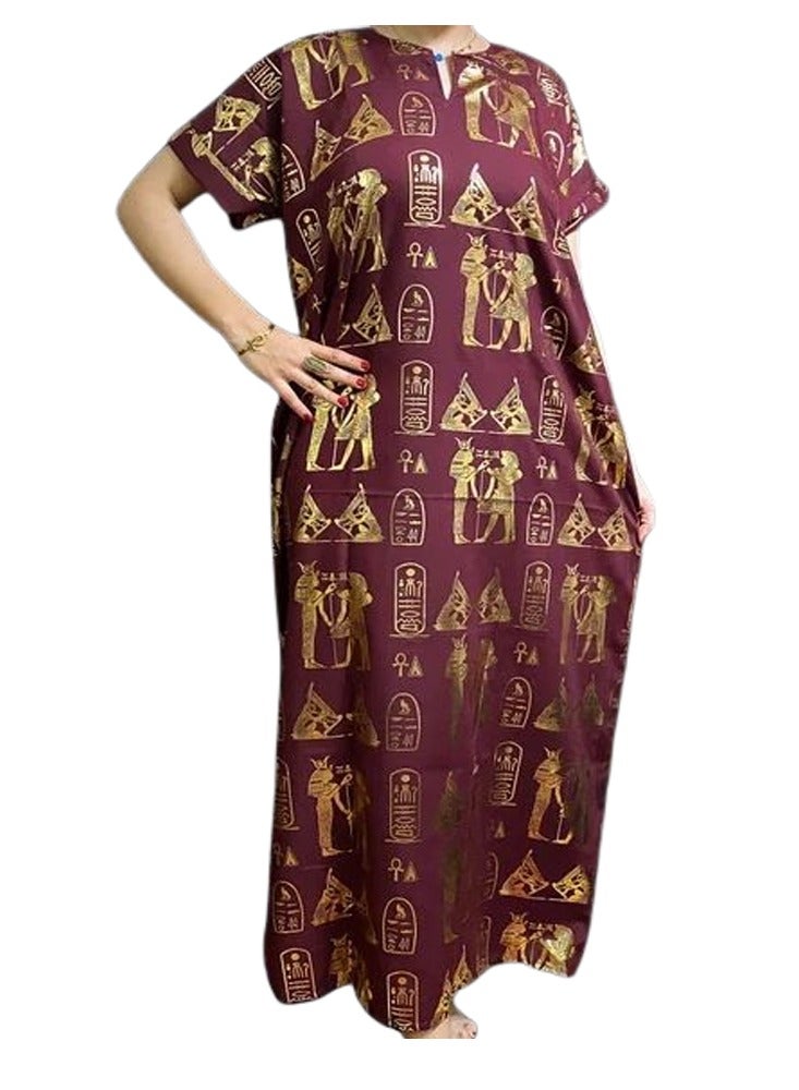 Handmade Women’s Abaya with Pharaonic Design – Available in size ( XXL )