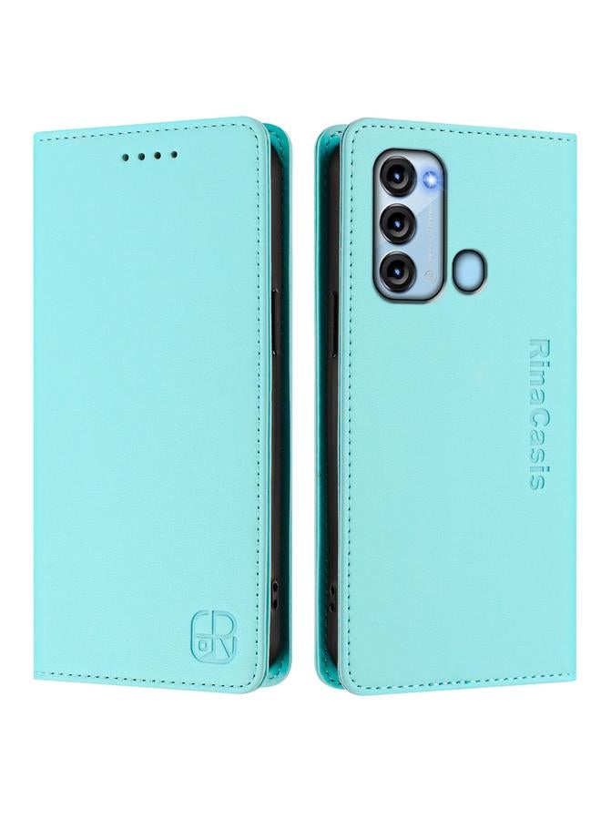 S-TOP Case For itel S17 / S661W / Vision 3 RC01 Dual-Folded Magnetic Suction RFID Leather Phone Case - Image 2