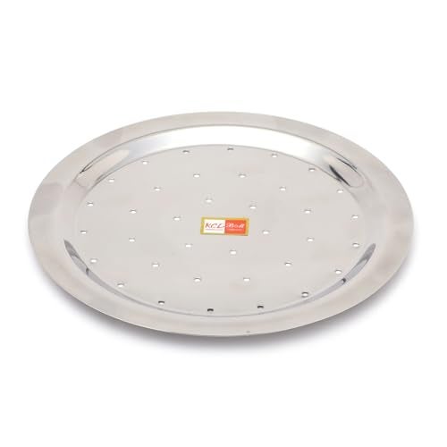 KCL Stainless Steel Strainer Ciba Lid with Holes | Multipurpose Cover for Cooking, Boiling & Draining | Durable, Rust-Proof & Mirror Finish Kitchen Lid - Image 1