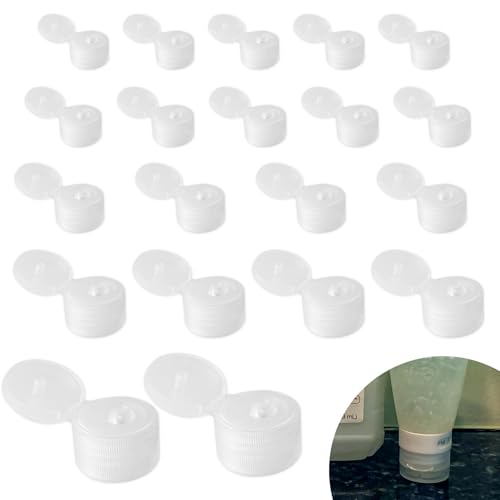 Foycow 20Pack with 5 Sizes Reusable LeakProof Caps Flip Top Snap Top Dispenser Perfect for Most Bottles Zero Waste Solution for Home BathroomBottle Emptying Caps Included - Image 1