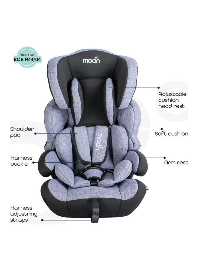 Moon Tolo Car Seat – Group 1/2/3 Adjustable Baby Travel Gear for 9M–11Y, Headrest Support, Comfort Car Accessory for Long Drives – Violet Black - Image 2