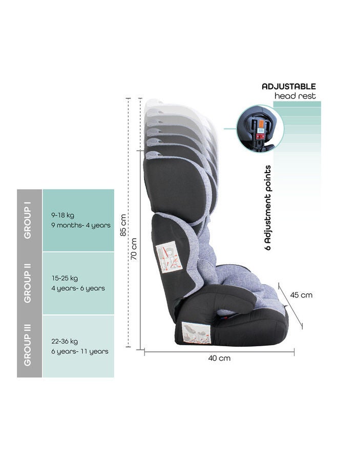 Moon Tolo Car Seat – Group 1/2/3 Adjustable Baby Travel Gear for 9M–11Y, Headrest Support, Comfort Car Accessory for Long Drives – Violet Black - Image 3