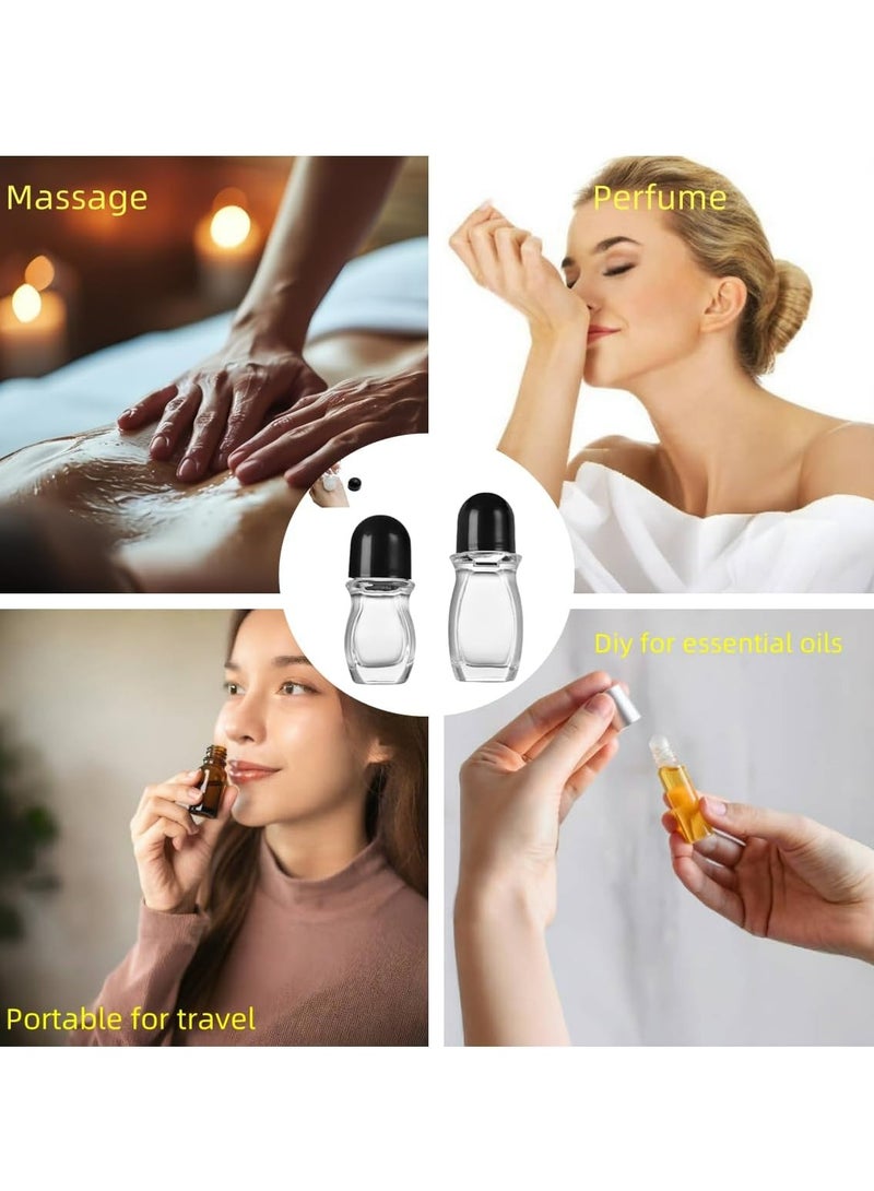 Oasisgalore 2Pcs Roller Ball Deodorant Container, Roll on Bottles, Empty Perfume Bottles Glass Roller Bottles for Essential Oils (30+50Ml) - Image 5