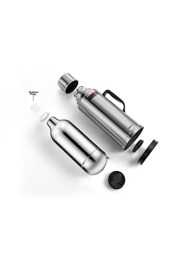 Simelo Insulated Bottle, Large Capacity For Home Use, Glass Inner Liner, Hot Water Bottle, Dorm Insulated Bottle, Warm Water Kettle, Boiling Water Bottle, 3.2l, Stainless Steel - Image 3