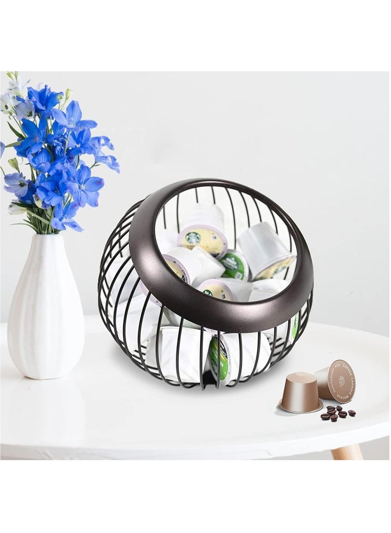 LIMOS Large Capacity Coffee Pod Holder – Round Coffee Capsule Organizer Stand for K-Cup, Espresso, and Other Pods – Creative Kitchen Storage Solution for Home or Office  - Image 2