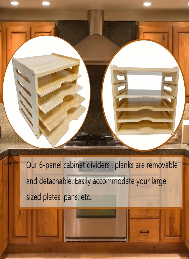 KMHGD Tray Dividers for Kitchen Cabinets, 6 Tier Tray Dividers for Cabinets, 16.73inch x14.13inch x 12.4inch - Image 4