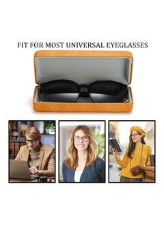 SYOSI 8 Pack Hard Shell Eyeglasses Case, Unisex Portable Glasses Case Sunglasses Case, PU Leather Protective Case Spectacles Box for Sunglasses, Assorted Glasses Case for Men Women, 4 Colors  - Image 2