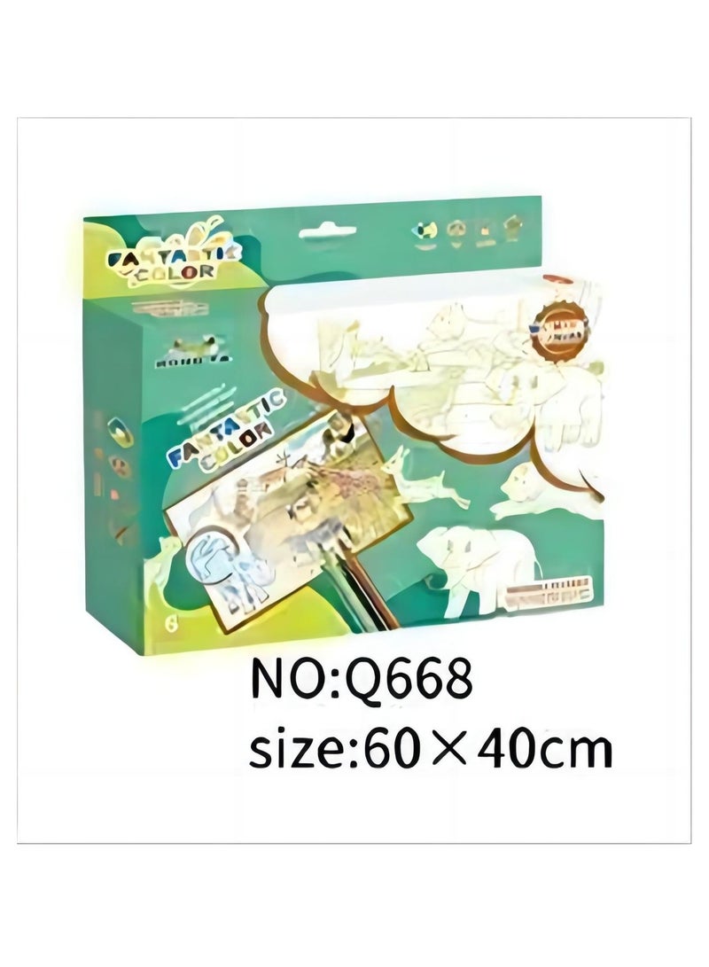 Y&D Children's Colorful Graffiti Painting Cloth Early Education Enlightenment Handmade Creative Cartoon Shaped Kindergarten Toys - Image 1