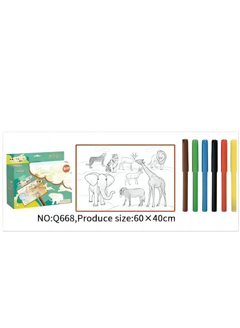 Y&D Children's Colorful Graffiti Painting Cloth Early Education Enlightenment Handmade Creative Cartoon Shaped Kindergarten Toys - Image 2