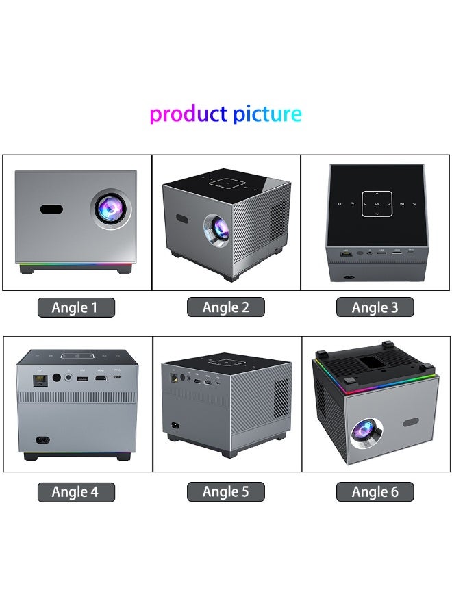 Xnano Mini Portable Projector X3 T972 HD 8K/ARGB Color Lighting / Screen Mirroring / Electric Focus + 4-Point Keystone Correction / Unique Speaker Cavity / Two-Way Bluetooth Connection / Multiple Compatible lnterfaces - Image 2