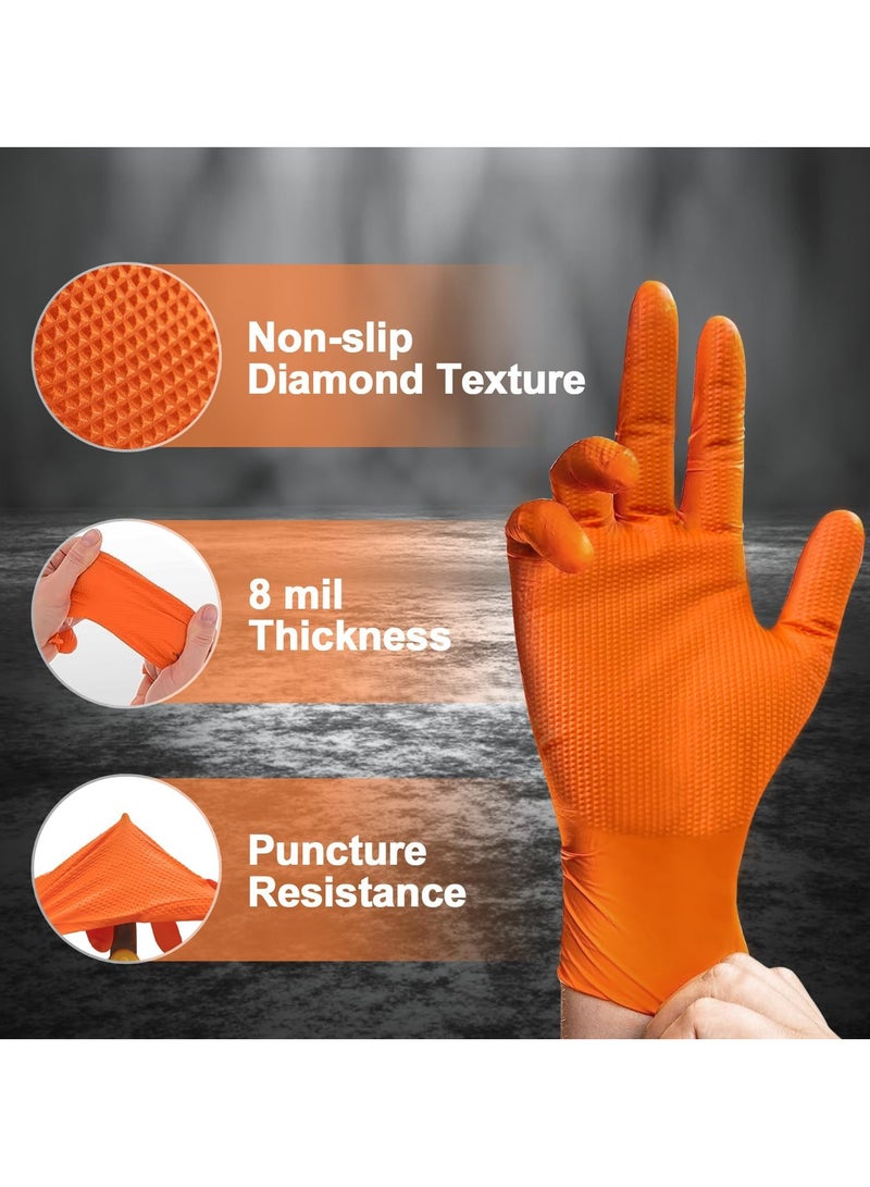 100pcs Premium Household Cleaning Gloves Disposable Thickened Nitrile Protective Gloves Waterproof Kitchen Dishwashing Gloves Durable Laundry Washing Gloves Non-slip Housework Gloves Cleaning Supplies  - Image 4