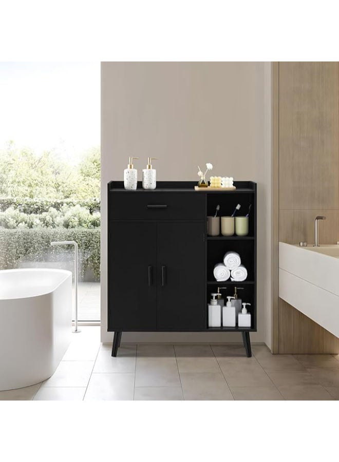 Markero Group Multi-Purpose Storage Cabinet with 1 Spacious Compartment, 2 Doors, and 3 Shelves – Perfect for Bathroom, Kitchen, Living Room, and Office Organization  - Image 4