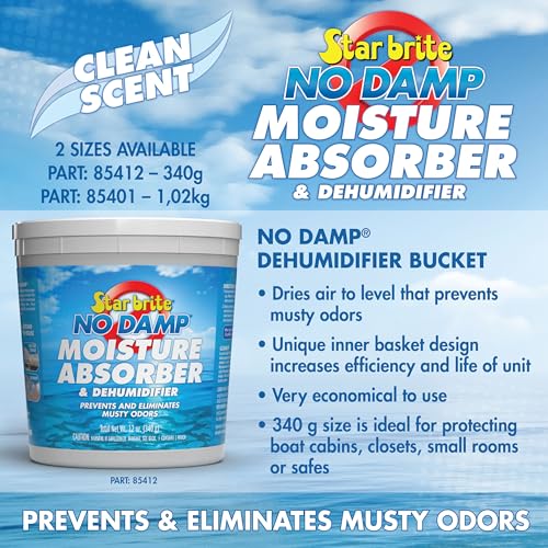 STAR BRITE No Damp Moisture Absorber & Dehumidifier - Simple, Portable, Humidity Control for Boats, RVs, Seasonal Homes & More - Prevent Musty Odor & Moisture Damage - 12 OZ (085412) - Image 2
