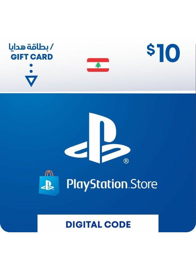 Playstation Lebanon 10 USD Gift Card
