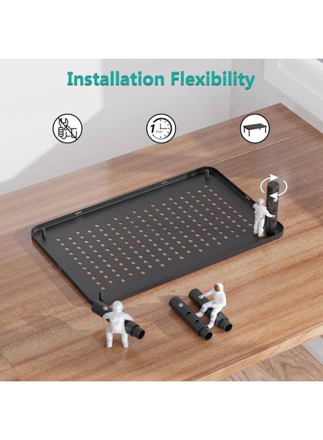 Adjustable Monitor Stand for Desk, Height Adjustable Laptop Riser, Computer Monitor Stand with Under Desk Storage, Ergonomic Screen Riser for Laptop, PC Monitor, Printer and Office Workspace - Image 4