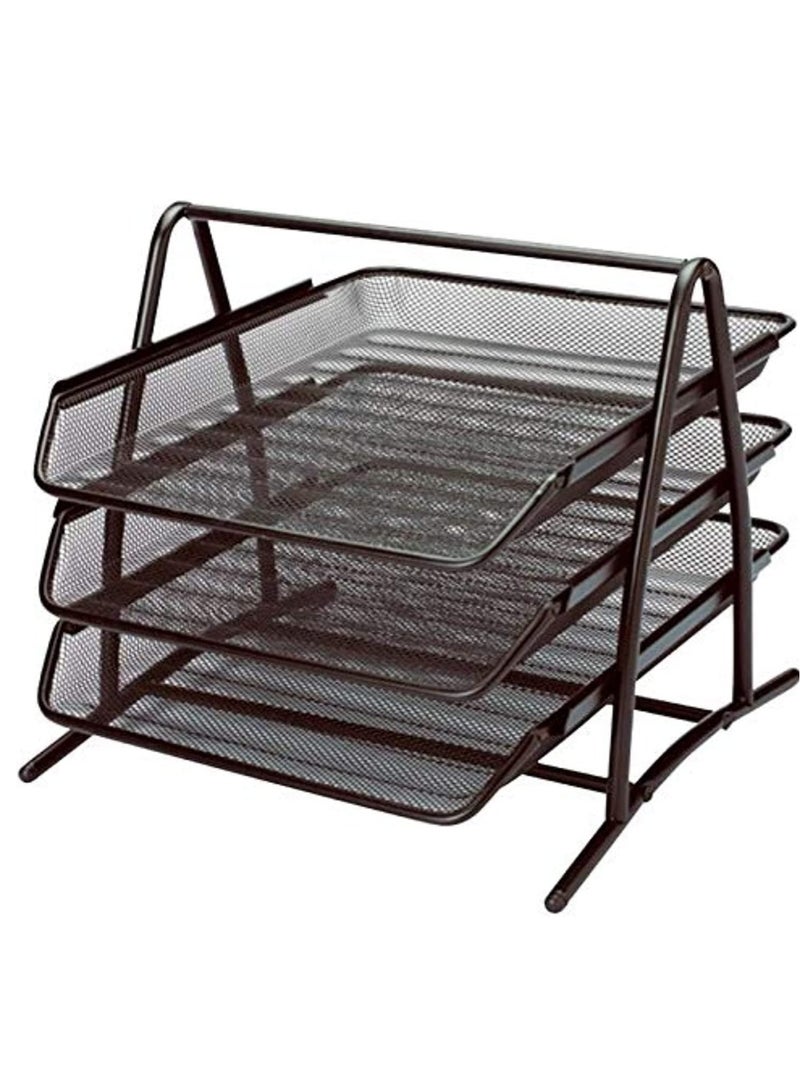 ELTRAZONE 3 Layer Metal Paper Tray (Black) - Image 2