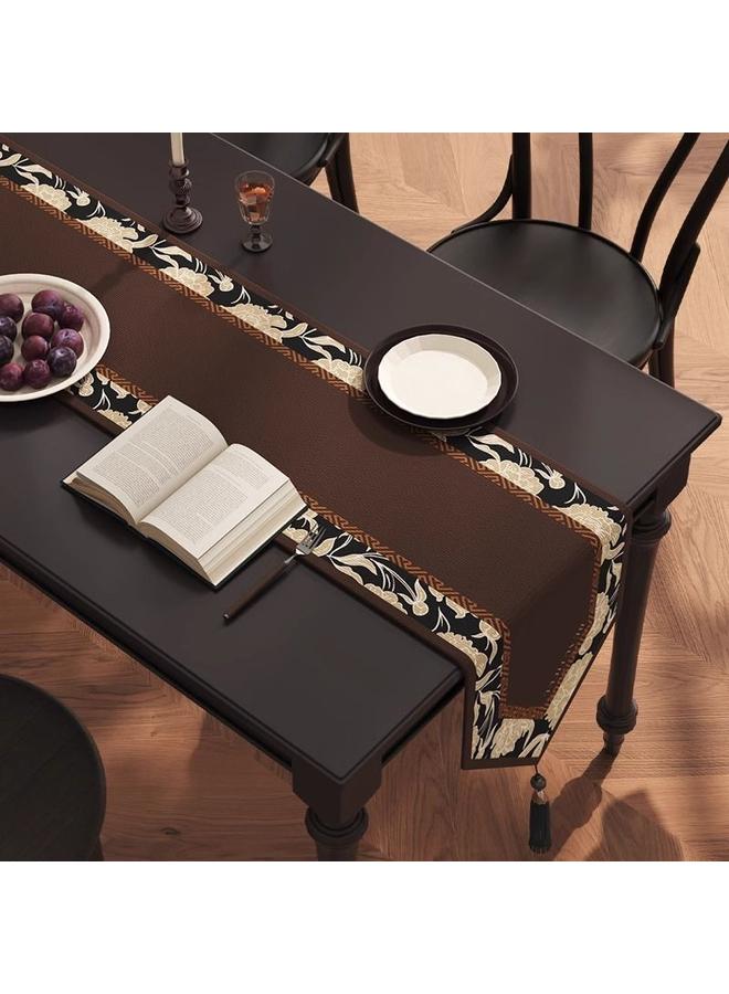 Bluejw Antique Living Room Dining Table Table Runner Coffee Table Middle Flag Cloth Light Luxury High-end TV Cabinet Sideboard Long Tablecloth - Image 1