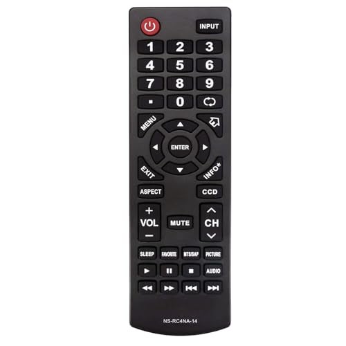 Beyution New NS-RC4NA-14 RC4NA14 Remote for Insignia TV NS-28ED200NA14 NS-50D400NA14 NS-19ED200NA14 55E4400A14 NS-58E4400A14 NS-24E400NA14 NS-60E4400A14 NS-65E4400A14 NS-50L440NA14 NS-46D400NA14 - Image 1