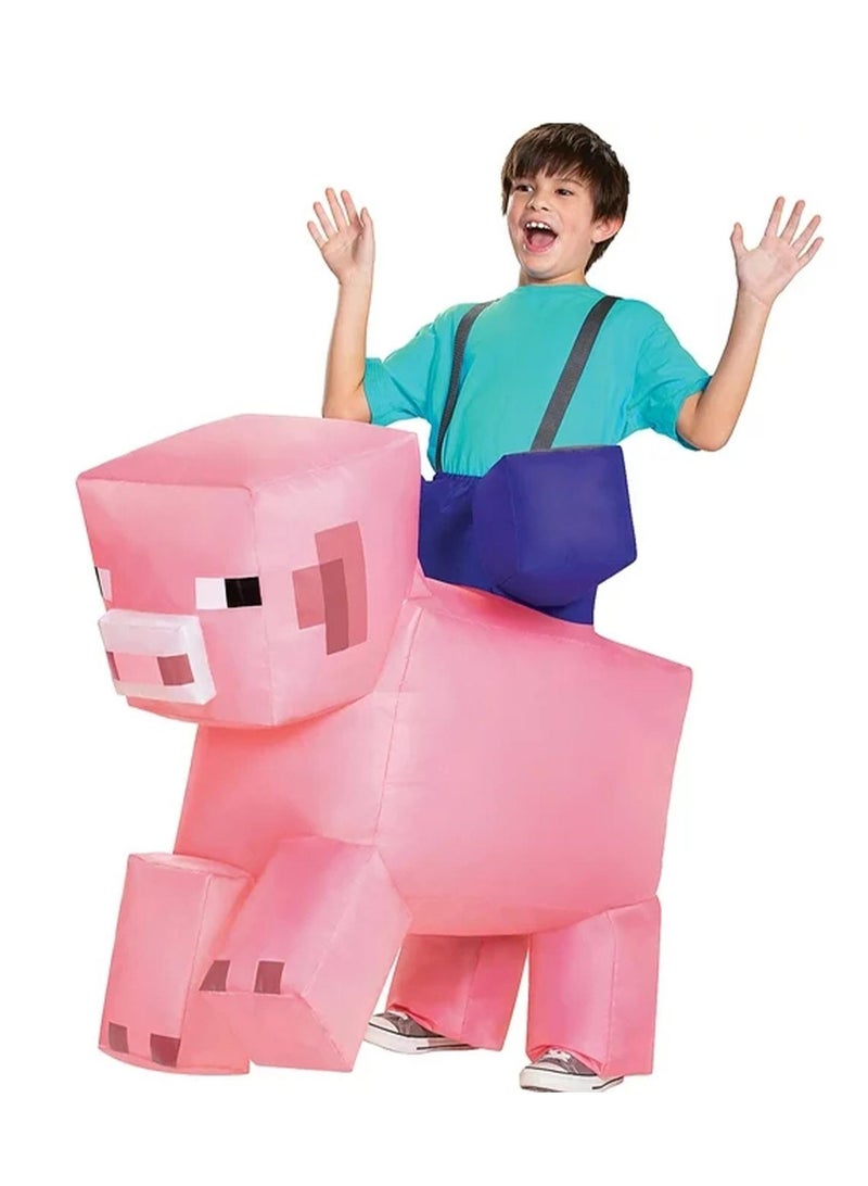 زي تنكري رسمي فاخر من ماين كرافت أو زي تنكري للأطفال مع غطاء للرأس وبدلة للعب التظاهري وحفلات للأطفال في المهرجانات - Image 1