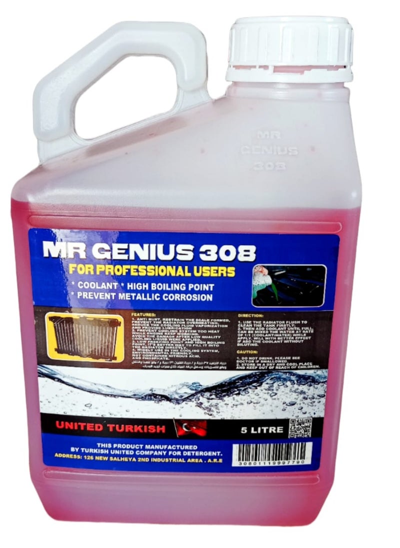 MR Genius 308 Red Radiator water MR GENIUS 308 5L  - Image 1